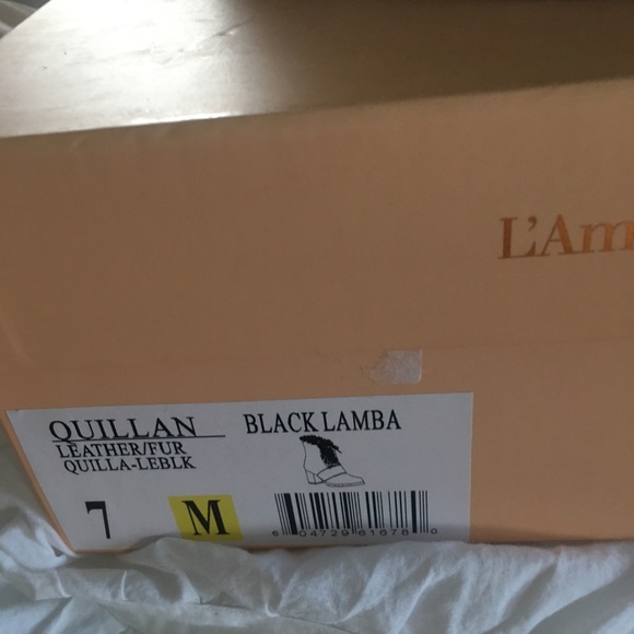 Black booties with fur trim - Picture 4 of 4